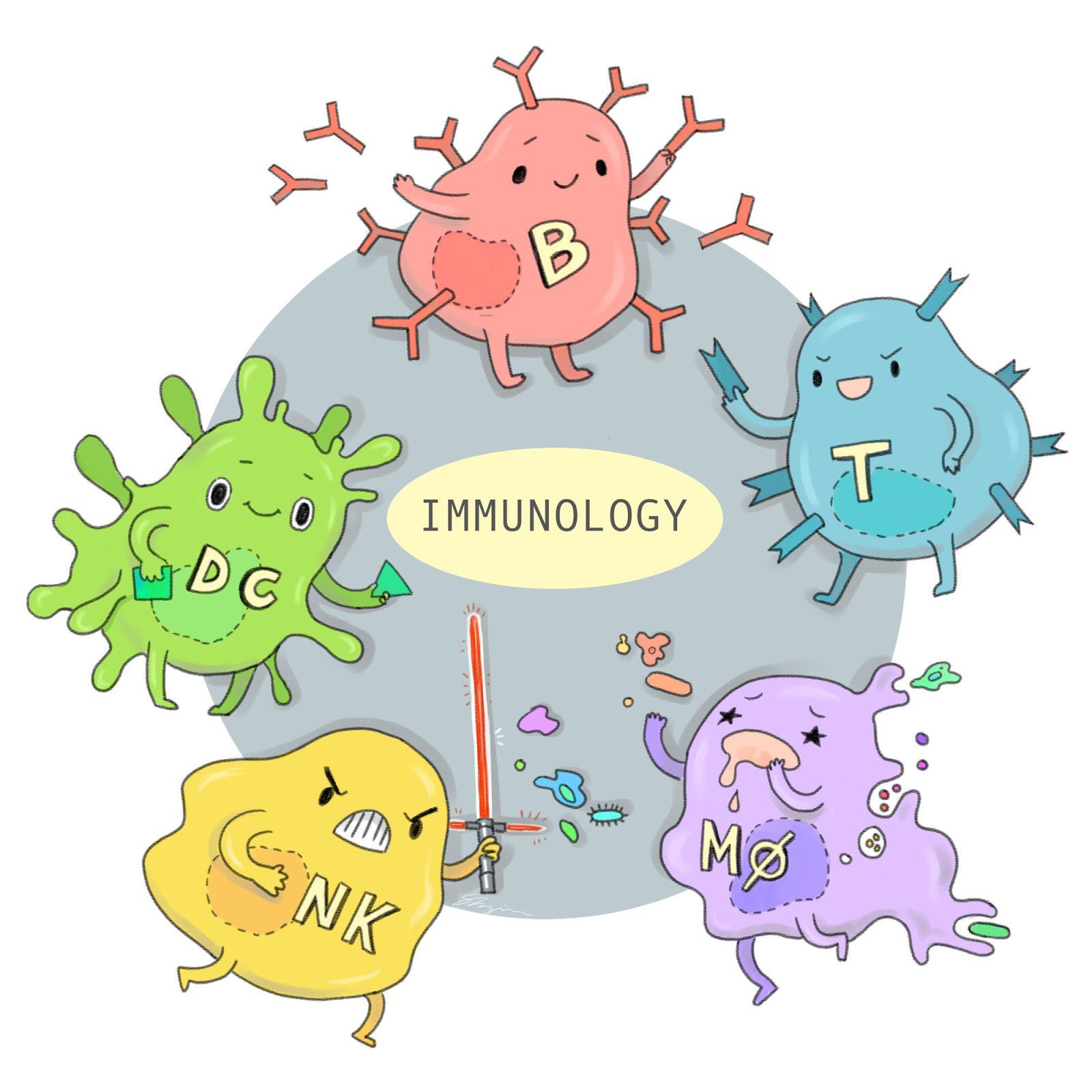 Innate Vs Adaptive Immunity Cartoon