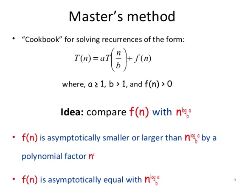 recurrence relation in data structures and algorithms