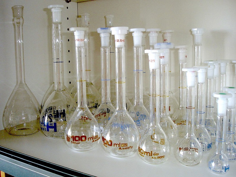 Laboratory glassware instruments. Equipment for chemical lab