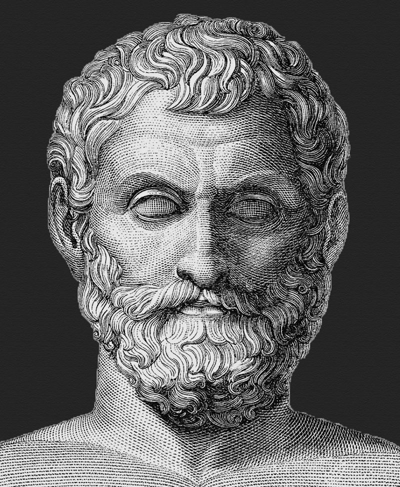 Thales of Miletus (624–548 BC) was a mathematician, astronomer and